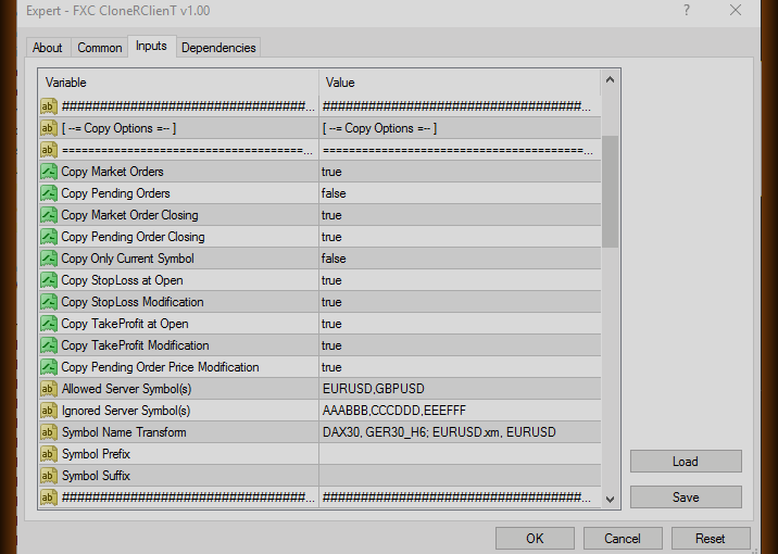 FXC CloneR - MT4 Trade Copier